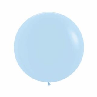 Set 2 baloane latex jumbo macaron albastru deschis 45 cm