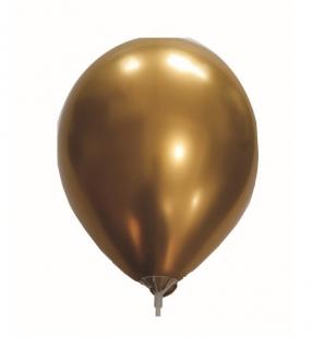 Set 20 baloane latex chrome auriu oglinda 30 cm