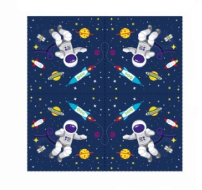 Set 20 servetele astronaut   spatiu 33 x 33 cm