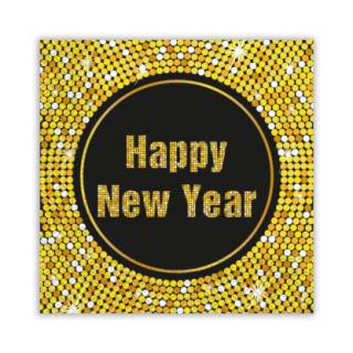 Set 20 servetele Happy New Year   La multi ani 3 straturi 33   33 cm