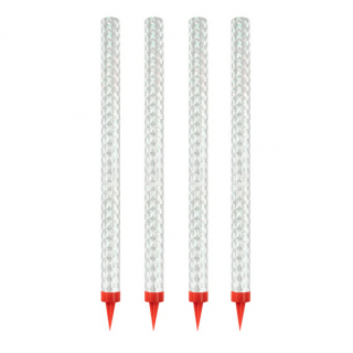 Set 4 artificii tort argintii 25 cm