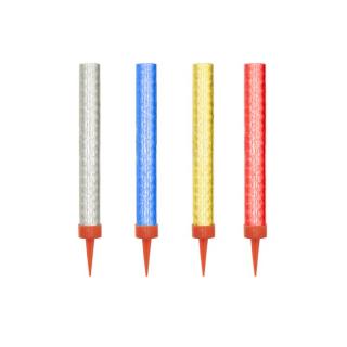 Set 4 artificii tort colorate 12 cm