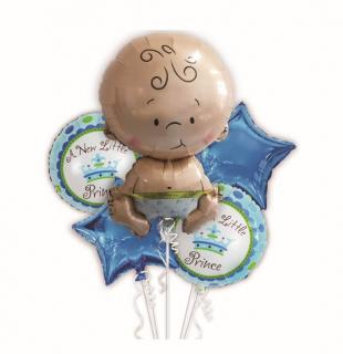 Set 5 baloane bebelus baiat new little prince