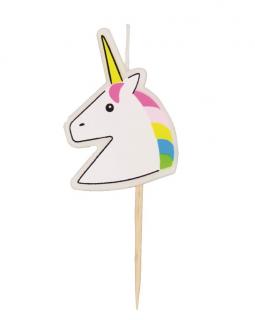 Set 5 lumanari tort unicorn 4.5 cm