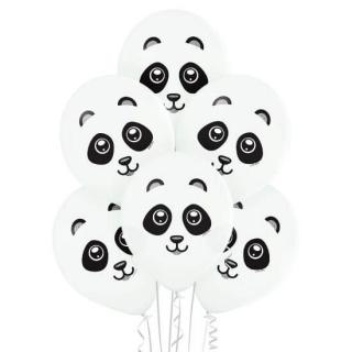 Set 6 baloane latex Panda 27 cm