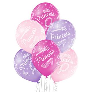 Set 6 baloane latex Princess printesa 30cm