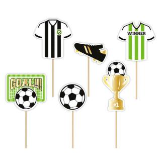 Set 6 decoratiuni briosa Fotbal 4 cm