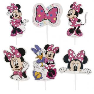 Set 6 modele decor hartie tort   briosa Minnie Mouse 30 buc