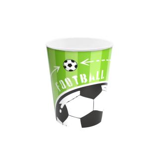 Set 6 pahare carton fotbal 220 ml