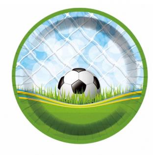 Set 8 farfurii fotbal plasa 18 cm