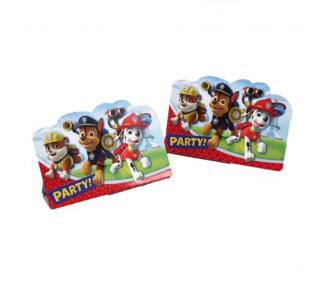 Set 8 invitatii Paw Patrol   Patrula Catelusilor 9 x 12.5 cm