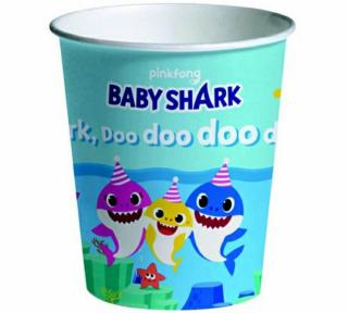 Set 8 pahare carton Baby Shark bio 250 ml