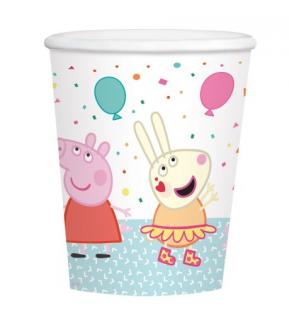 Set 8 pahare carton Peppa Pig 250 ml