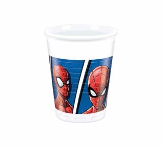 Set 8 pahare plastic Spiderman 200 ml