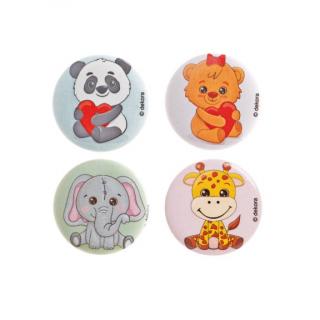 Set decor 4 figurine animalute zoo 3 cm