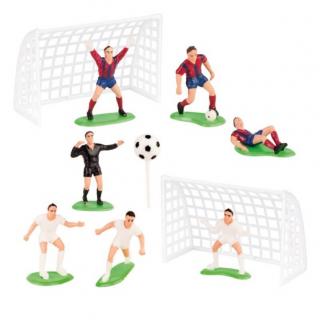 Set decor tort plastic Fotbal 10 buc