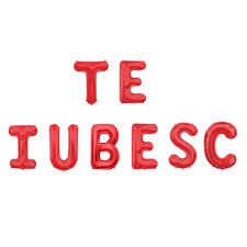 Set Te Iubesc rosu 40cm