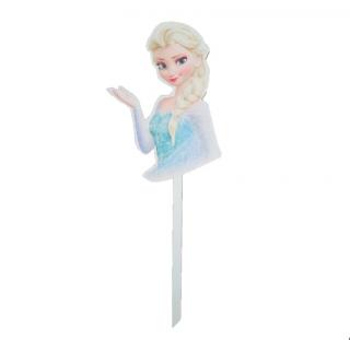 Topper   decor tort lemn Frozen   Ana 11 x 8 cm