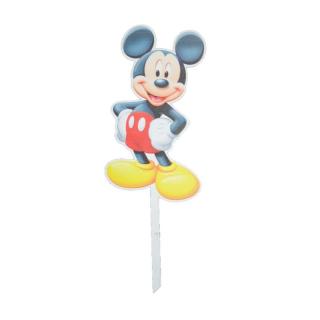 Topper   decor tort lemn Mickey Mouse 13 x 7 cm