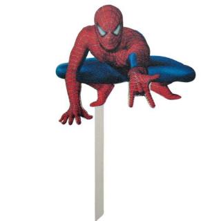 Topper tort lemn Spiderman 10 x 8 cm