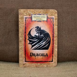 Agenda carnetel de calatorii suvenir, coperta din material de pluta, Mitul Dracula, Transylvania, Romania
