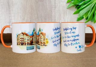 Cana suvenir   Palatul Vulturul Negru   Oradea - (Te scot la o cafea in Oradea?)