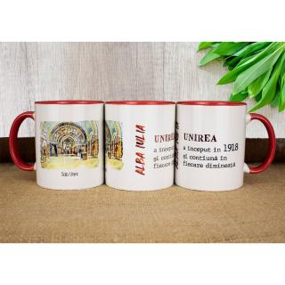 Cana suvenir   Sala Unirii   Alba Iulia (Unirea a inceput in 1918 si continua in fiecare dimineata )