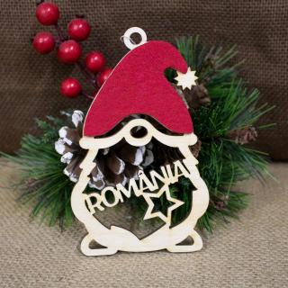 Glob de Craciun, din lemn personalizat, Pitic, Romania