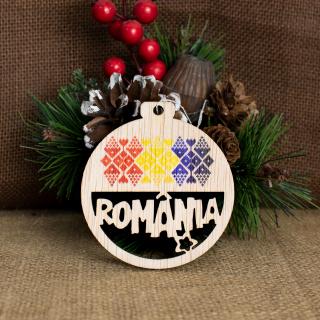 Glob de Craciun, suvenir, din lemn, decupat,   Romania