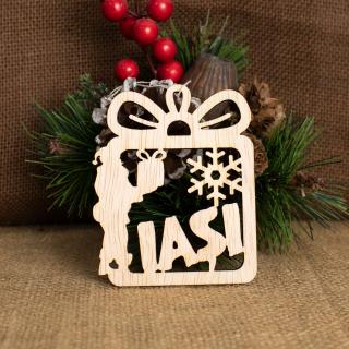 Glob de Craciun suvenir, din lemn personalizat, Iasi