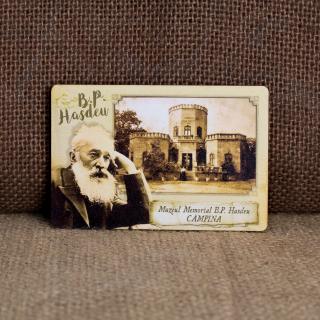 Magnet de frigider din lemn, vintage, Castelul Julia Hasdeu