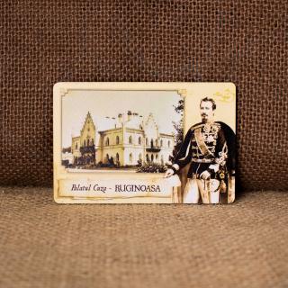 Magnet de frigider din lemn, VINTAGE, Palatul Cuza de la Ruginoasa (Alexandru Ioan Cuza)