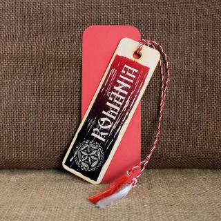 Martisor din lemn, semn de carte, personalizat   Visit Romania