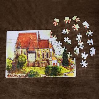 Puzzle suvenir   Biserica Fortificata   Biertan, Sibiu, 120 piese