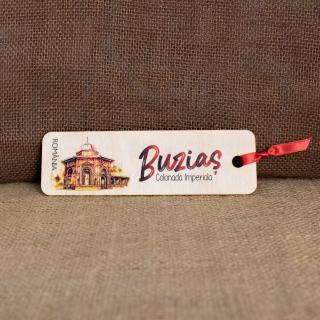 Semn de carte suvenir, din lemn, color, vintage,   Colonada Imperiala   Buzias