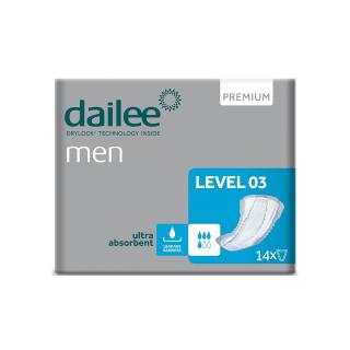 Absorbante urologice pentru barbati Dailee Men Premium, 4 Picaturi, Level 3, 14 bucati