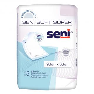 Aleze igienice de protectie Seni Soft Super, 90x60 cm, 5 bucati