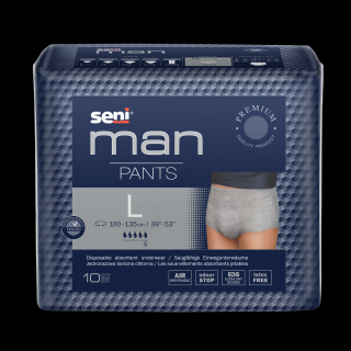 Chilot absorbant barbati Seni Man Pants, Large, 10 bucati