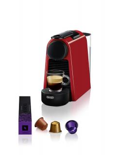 Espressor Automat De,  Longhi Essenza Mini EN 85.R, 1370 W, Cafea si Espresso, 19 Bar, Rezervor 0.6 L, Rosu