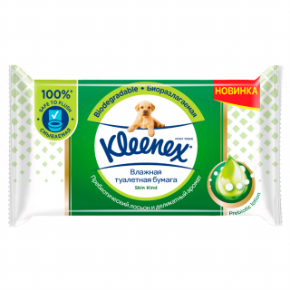 Hartie igienica umeda Kleenex Skin Kind, 1 pachet, 38 bucati