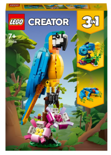 LEGO   Creator 3 in 1 - Papagal exotic 31136, 253 piese