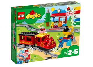 LEGO DUPLO - Tren cu aburi 10874, 59 piese