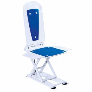 Lift pentru cada Dietz, pliabil, inaltime ajustabila, spatar reglabil, greutate maxima 140 Kg, Alb Albastru