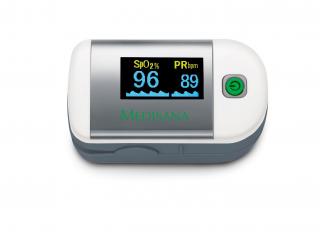 Pulsoximetru pentru deget Medisana PM 100, cu display, interval de puls 30 - 250 BPM, timp de raspuns 8 s, Alb