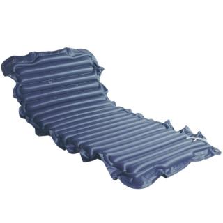 Saltea pneumatica antiescare cu pompa MDH, din PVC, greutate maxima 130 Kg, Albastru
