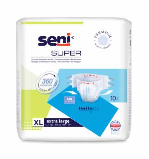 Scutece Adulti Seni Super Extra Large 6 picaturi, 130 170 cm, 10 Bucati