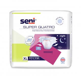 Scutece Adulti Seni Super Quattro Extra Large 9 picaturi, 130 170 cm, 10 Bucati