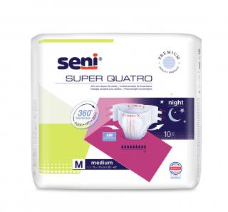 Scutece Adulti Seni Super Quattro Medium 9 picaturi, 75 110 cm, 10 Bucati