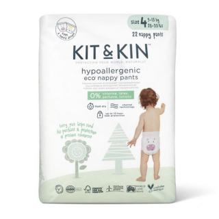 Scutece chilotel Hipoalergenice Eco KitKin Pull Up Maxi, Marimea 4, 9-15 kg, 22 bucati