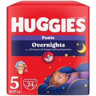 Scutece chilotel Huggies Elite Soft Overnight,Nr.5, 12-17 kg, 24 buc